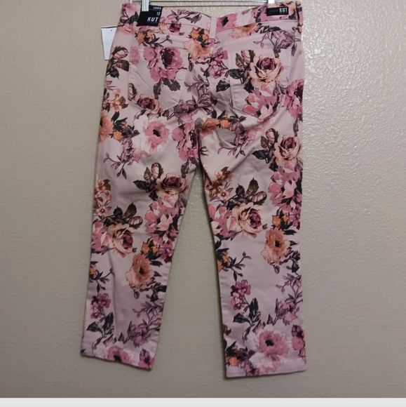 Kut From The Kloth Floral Lauren Crop Jeans NEW - Picture 3 of 4